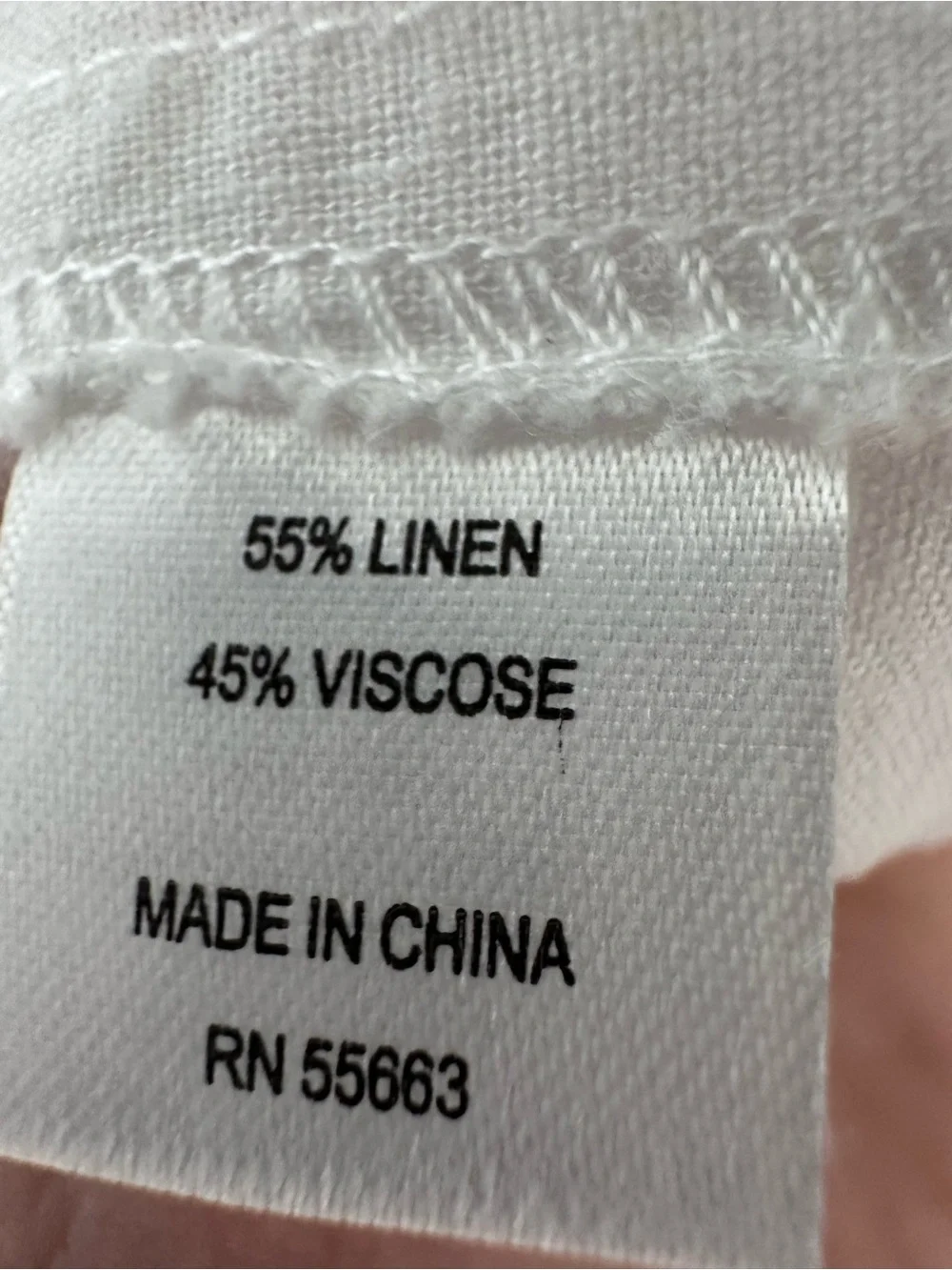 For Cynthia White Linen Casual Button-Down Shirt Size S